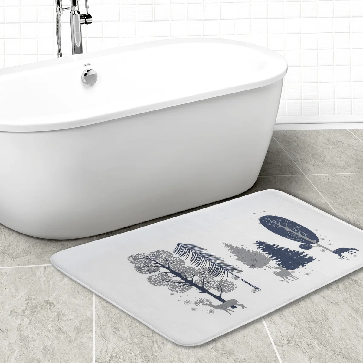 Convenient Woodland Memory Foam Bath Mat 20×30 Elegant