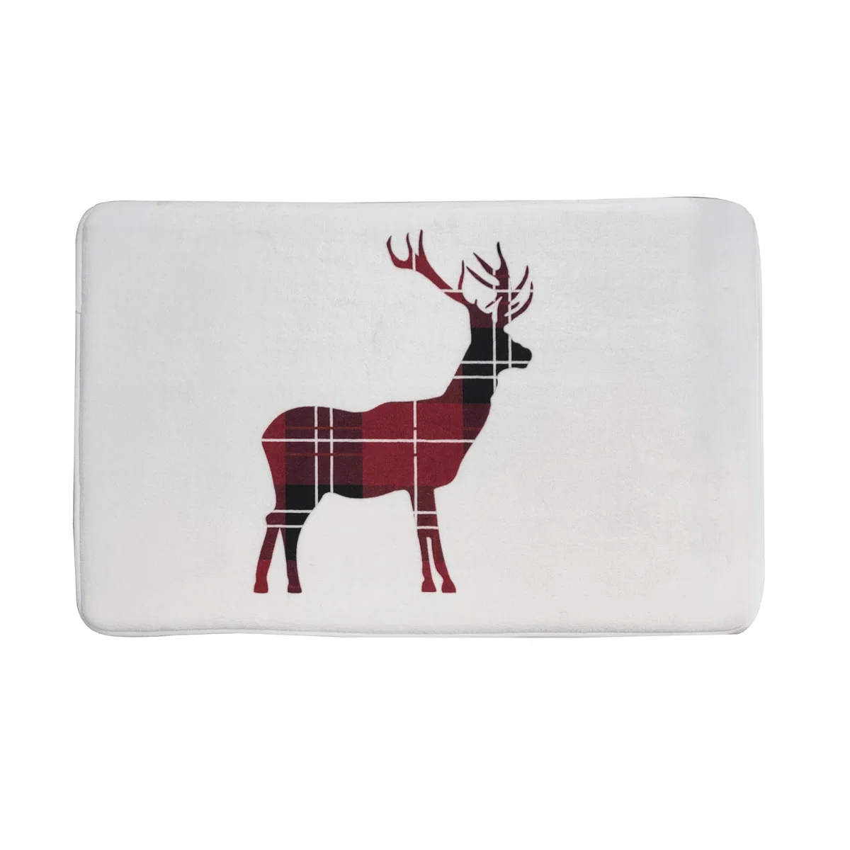 Refined Eden Plaid Memory Bath Mat 20×30 Traditional