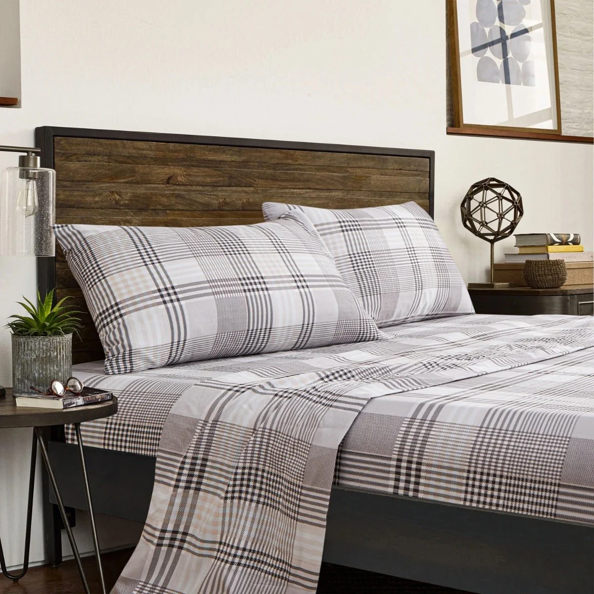 Comfortable SUTTON- MF Grey Sheet Set Unique