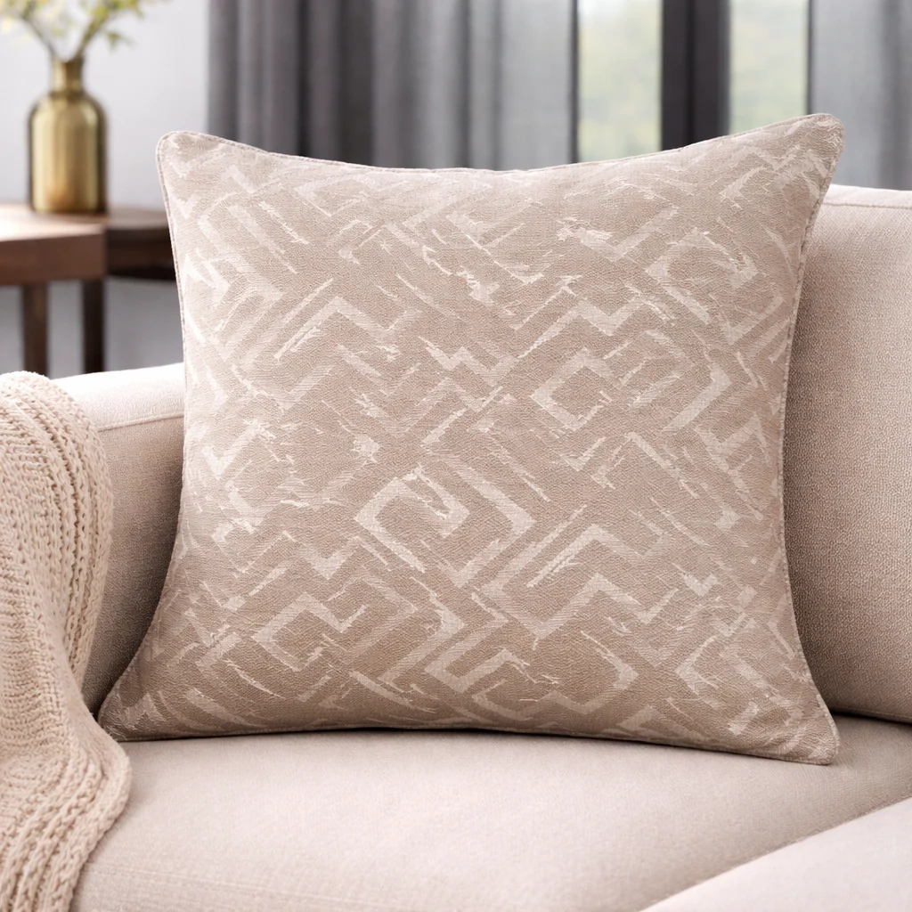 Expertly Made Geometric Pattern Decorative Cushion – Soft Polyester 20 x 20 Crafted