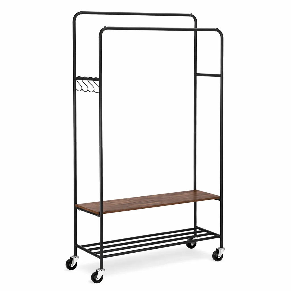 Environmentally Friendly Clothes Rack Storage With Shelves Quality