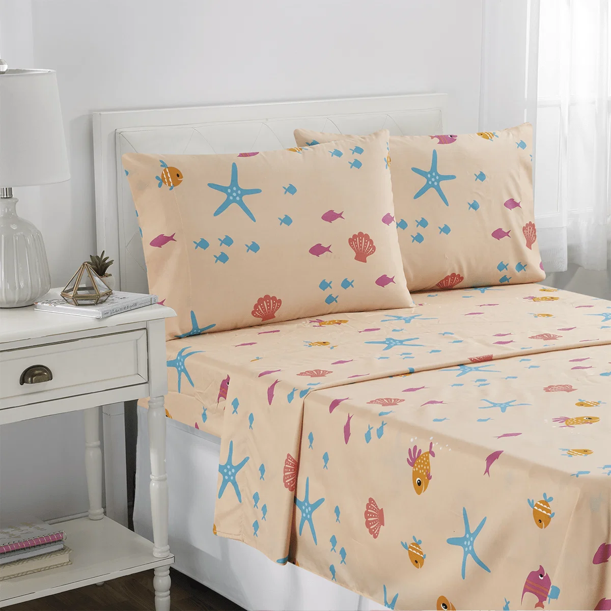 Pure Microfiber -Coralia- Turquoise Sheet Set Innovative
