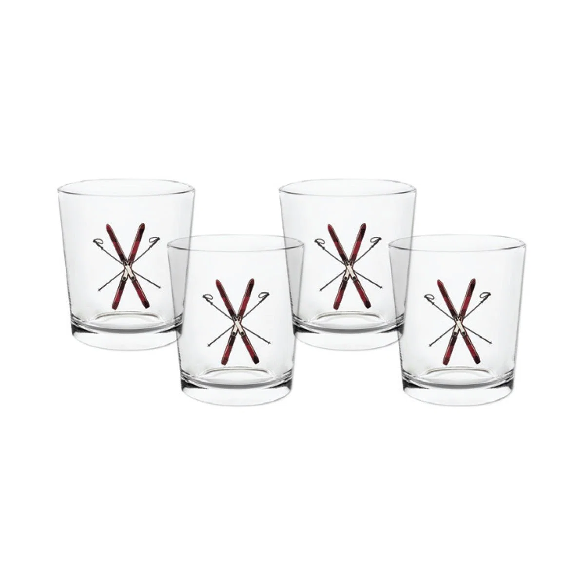 High-Grade Skis D.O.F. Glasses Set of 4 Artisan