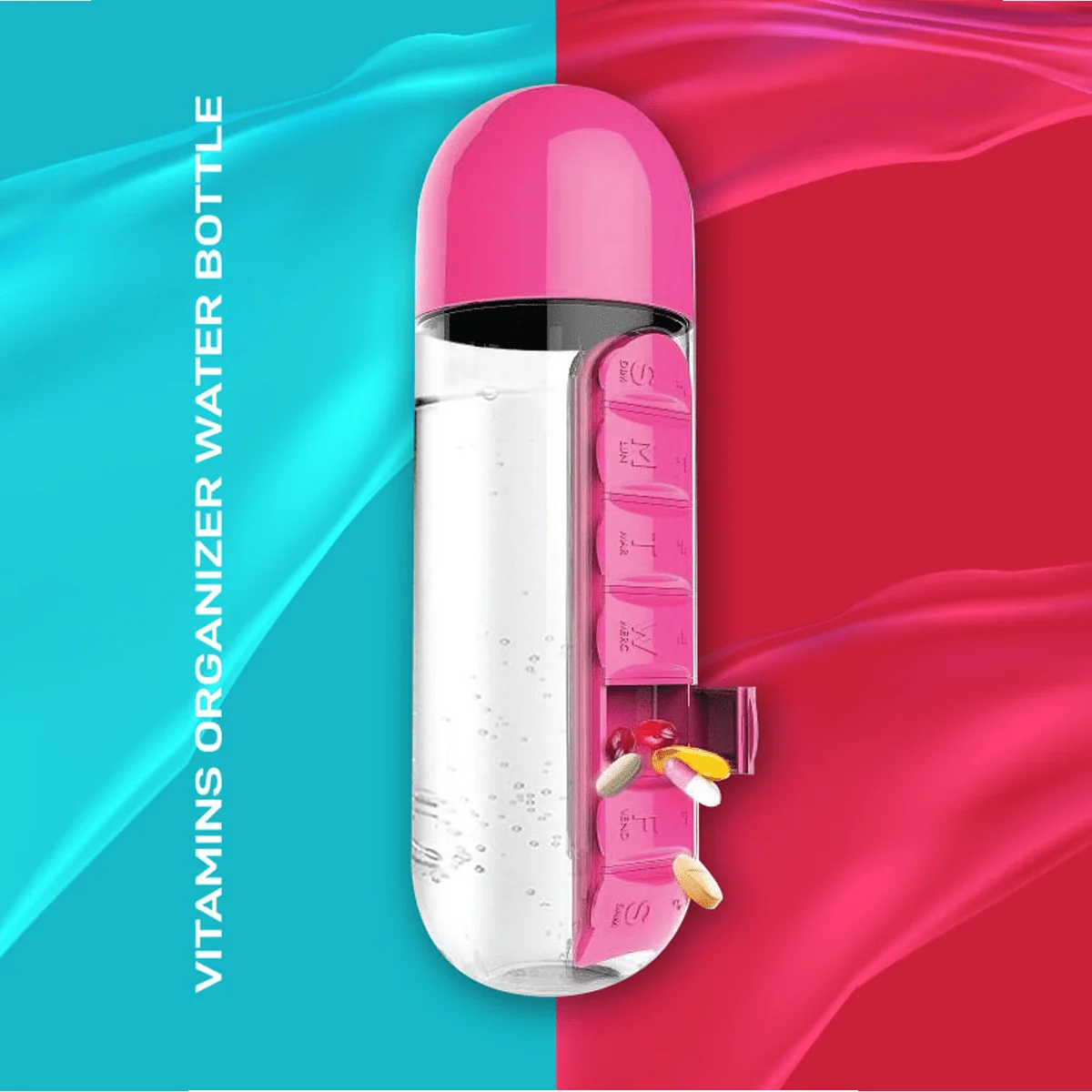 Secure Vitamins Organizer Water Bottle Consistent