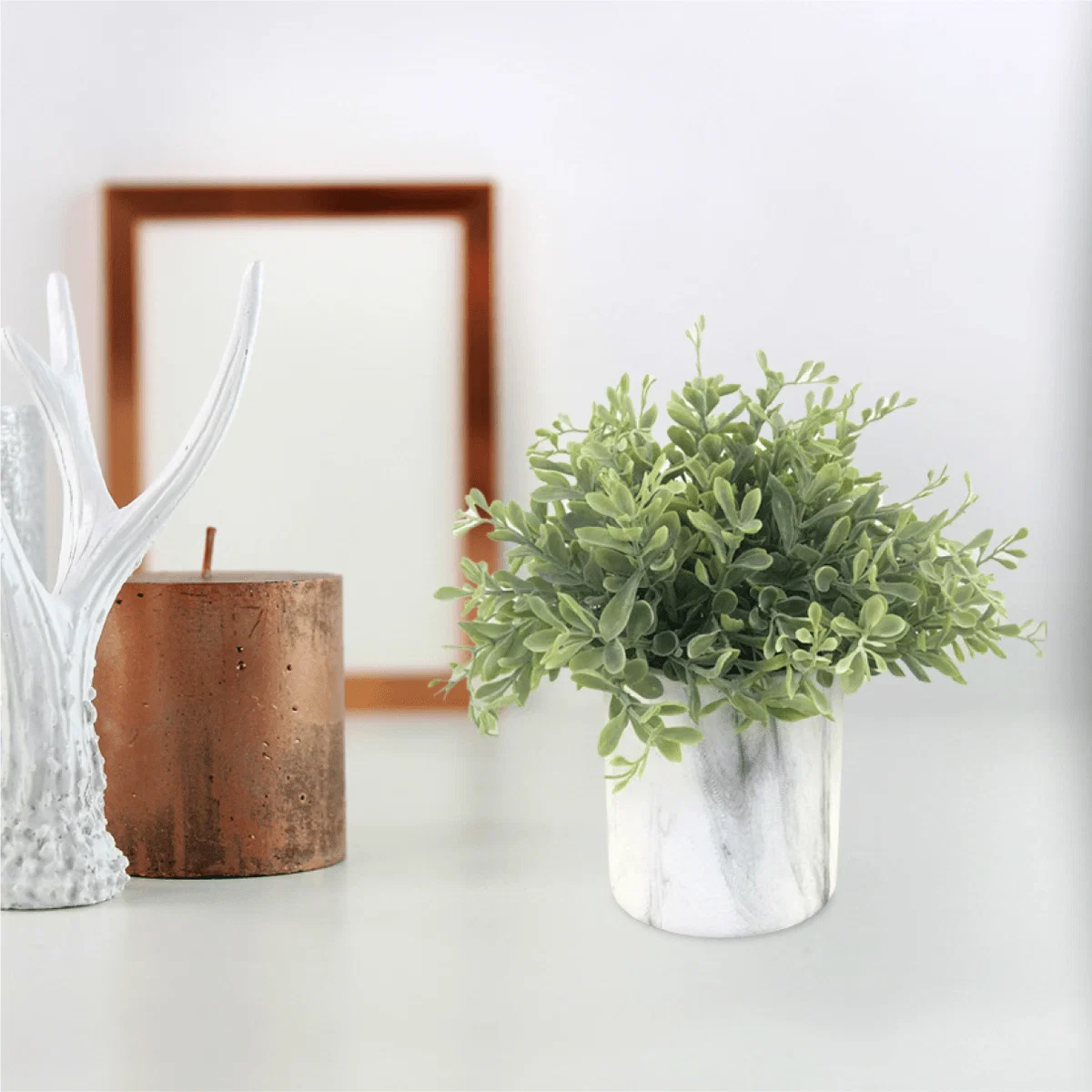 Fast Grass Marble Look Paper Pot 10.16×10.16×21.59 Solid