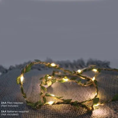 Durable Green Leaf Rope Led String 150cm Recyclable