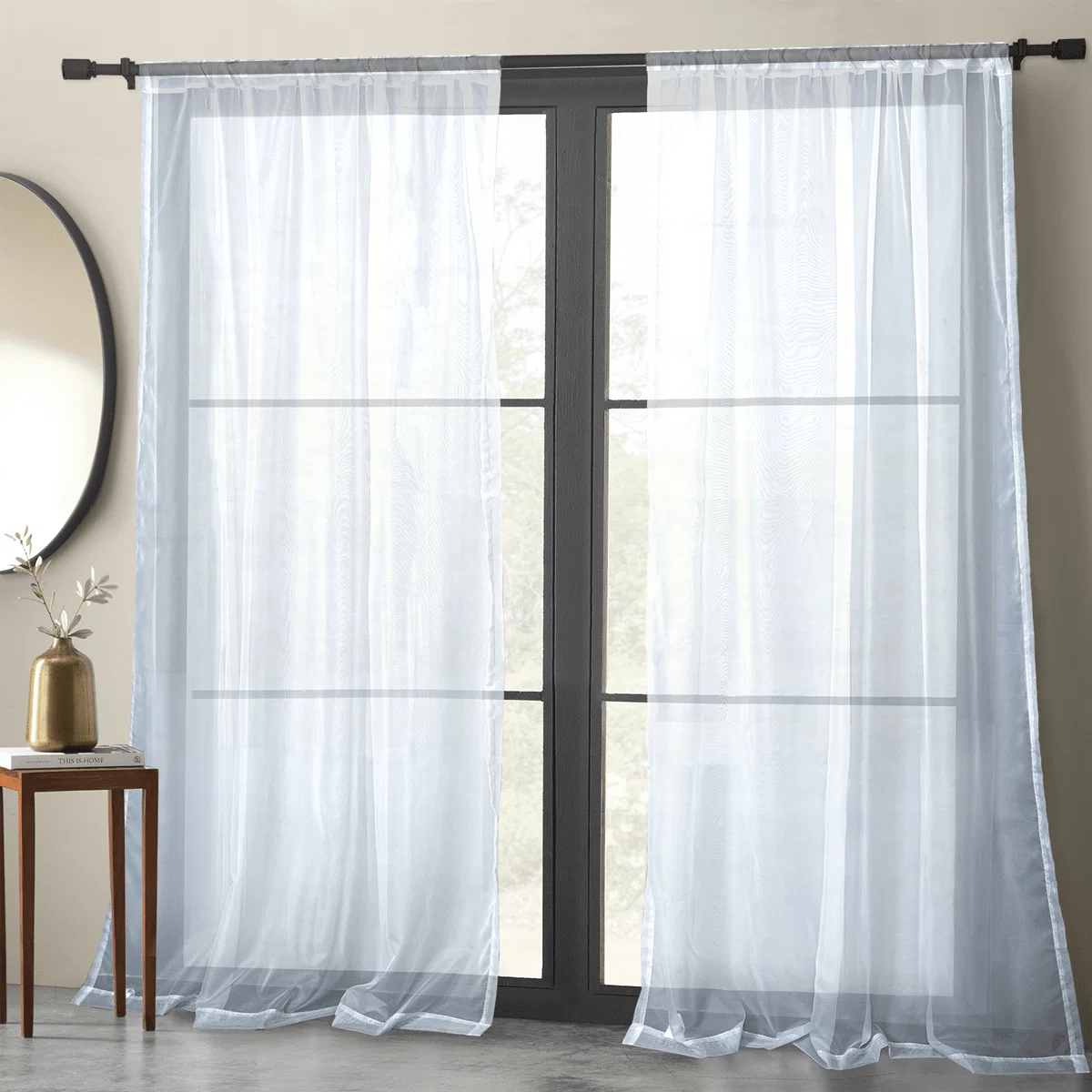 Effective Basic Elegance – 2-Pack Sheer Pole Top Curtain Panels Enhanced