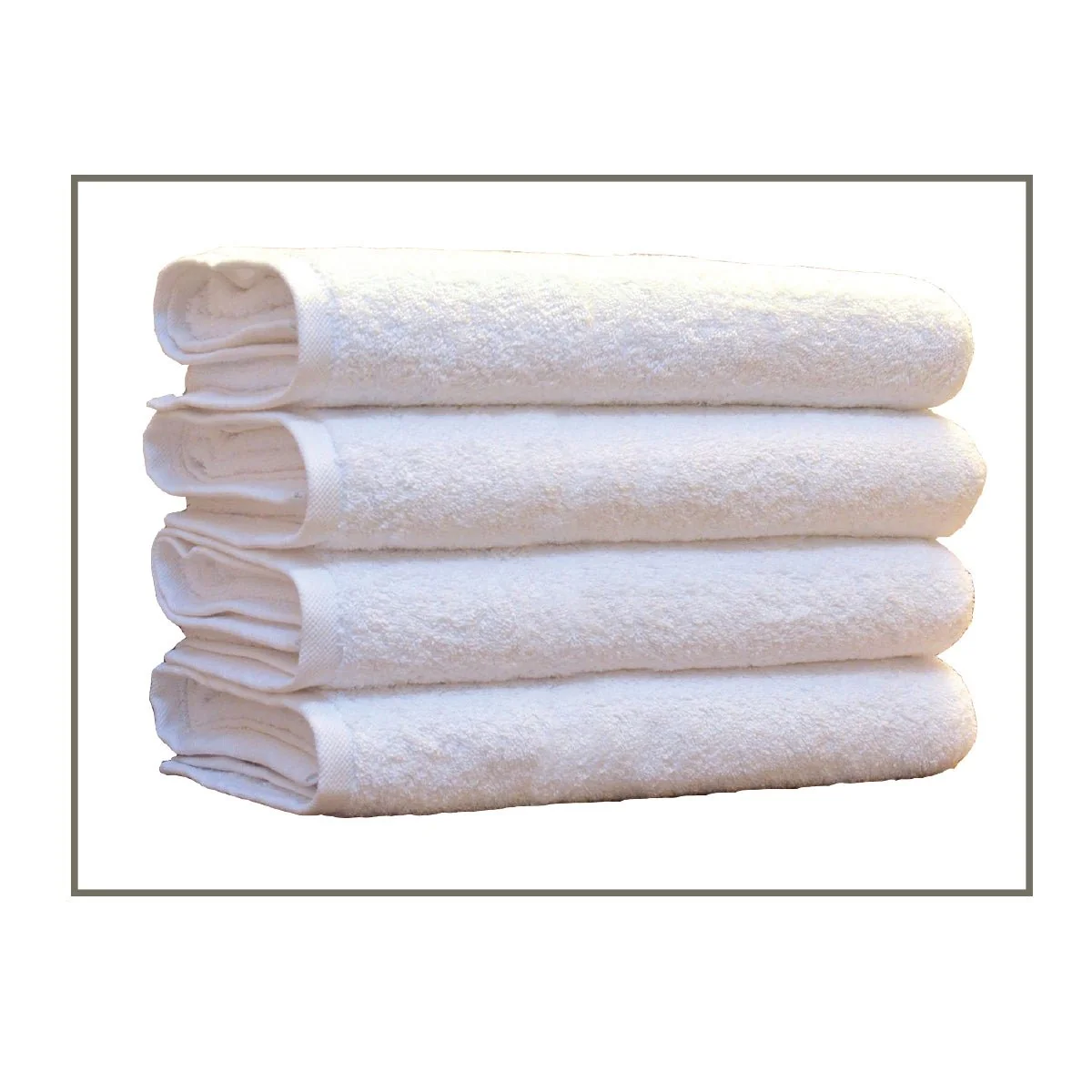 Enhanced White Bath Towel 25in 50in Relaxed