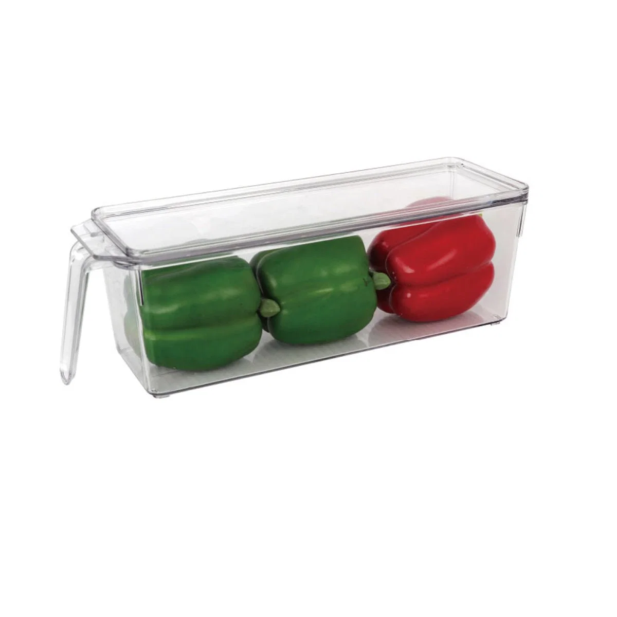 Efficient Fridge Organizer Bin with Lid 31.5 x 10 x 10 cm Original