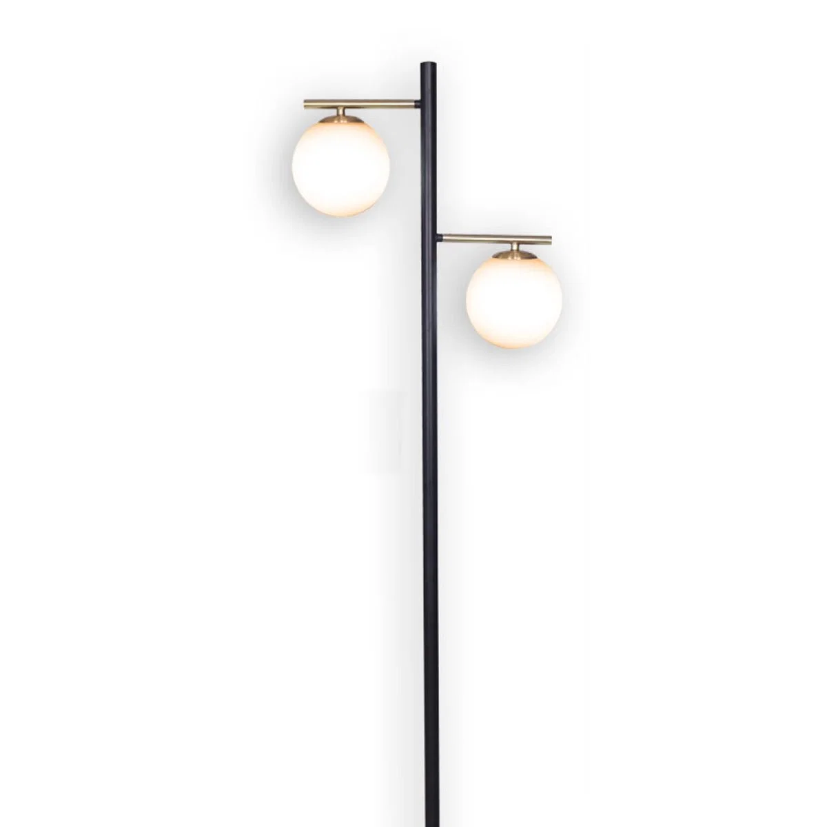 Fine Floor Lamp 2 Head Maya Black Gold Exclusive