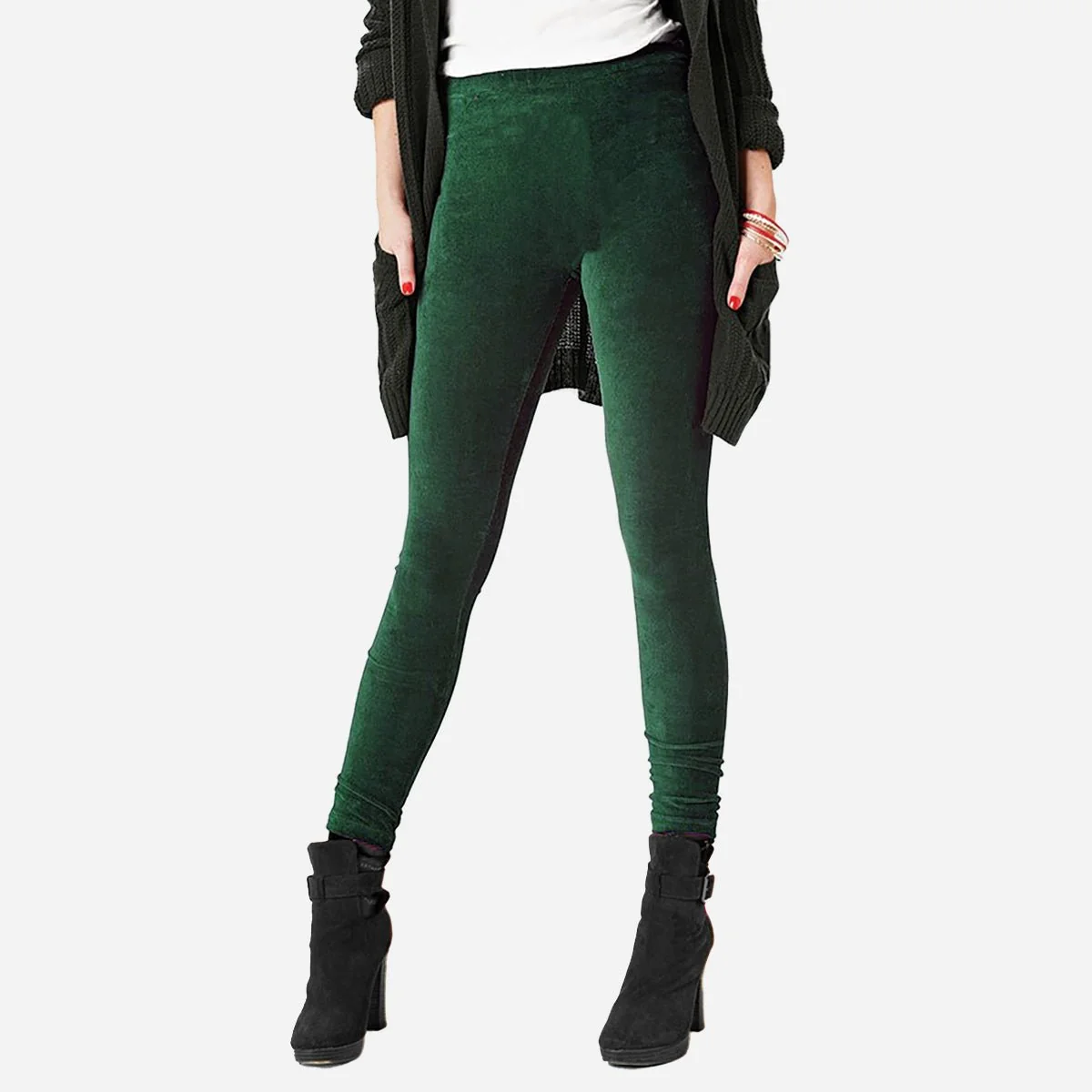 High-Grade Velour Rib Legging Comfortable
