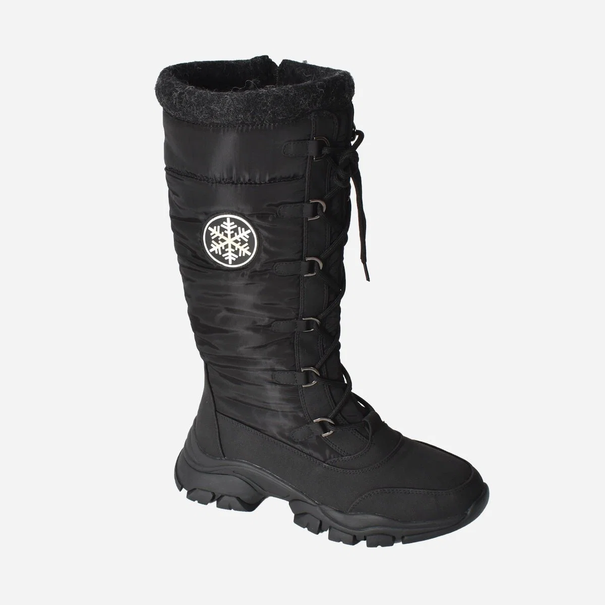 Detailed Lace Up Winter Boot With Side Unique