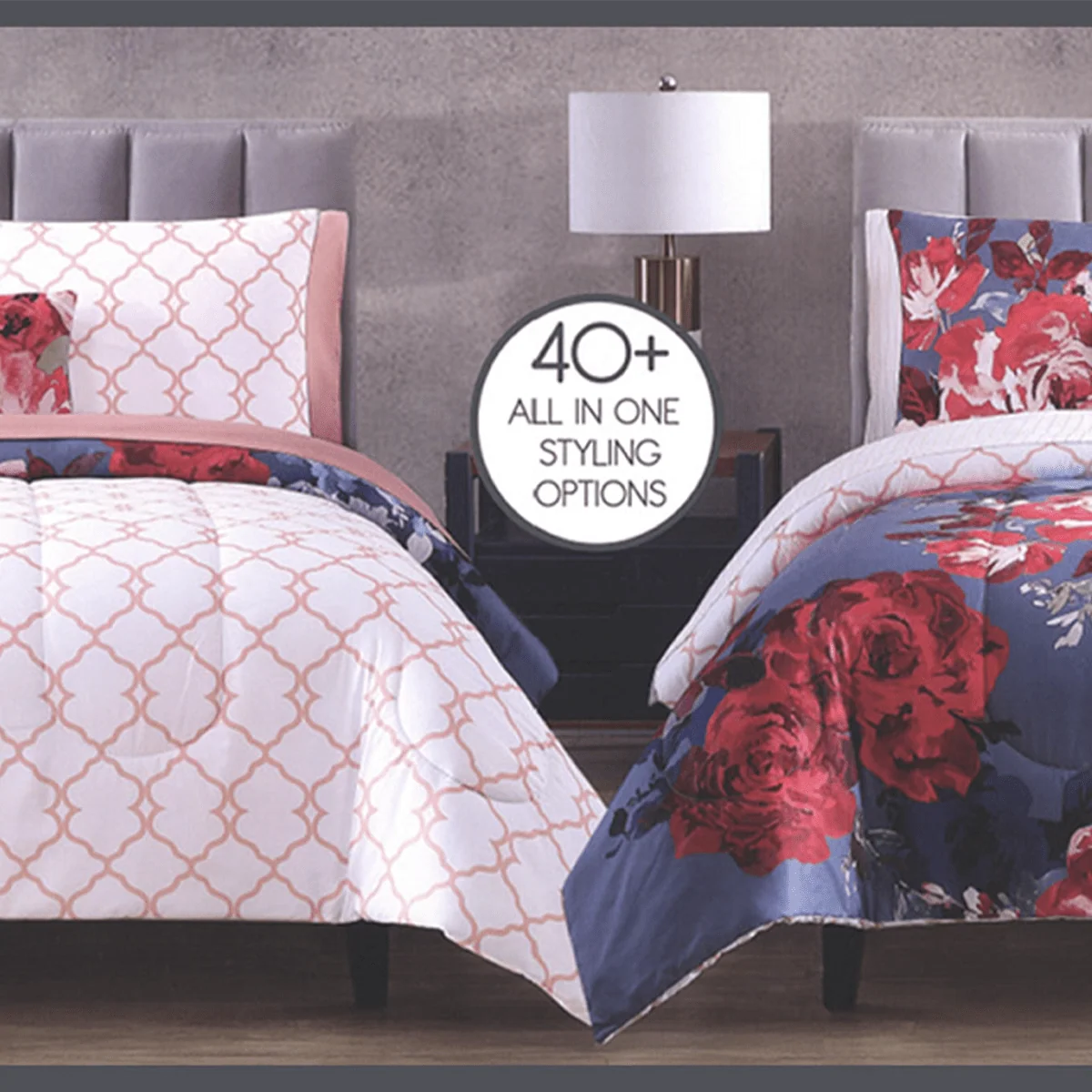 Trendy 12 PCS Reversible Comforter Set Exclusive