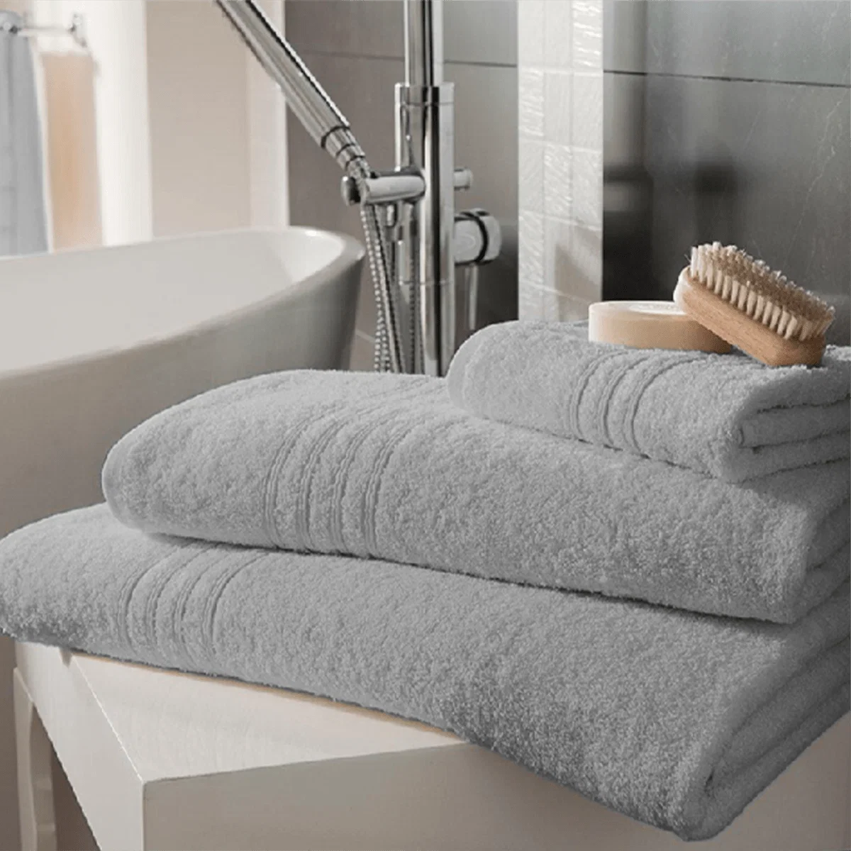 Original Design LAUREN TAYLOR- COTTON PREMIUM TERRY TOWEL-BLUE Smooth