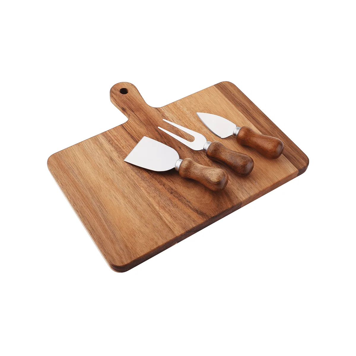 Easy-to-Use 4 Piece Rectangle Acacia Wood Cutting Board with Cheese Knives Trusted