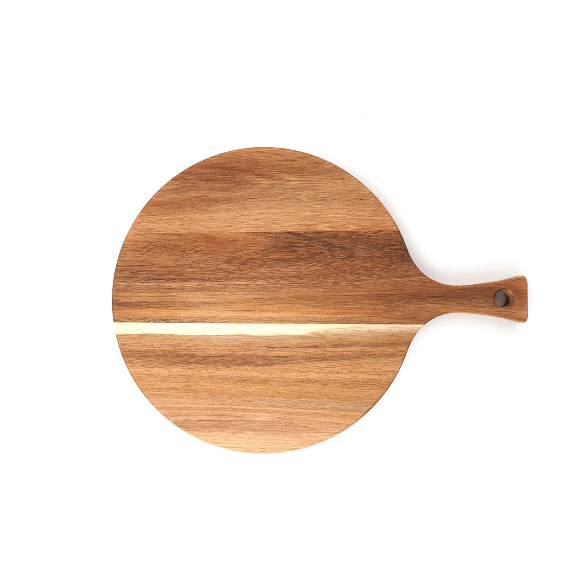 Fine Round Acacia Cutting Board Wt Handle Soft