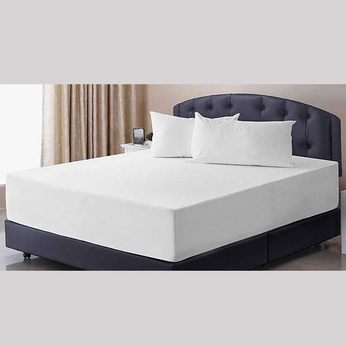 Relaxed Pillow Protectors Pair Waterproof Knit White Exclusive
