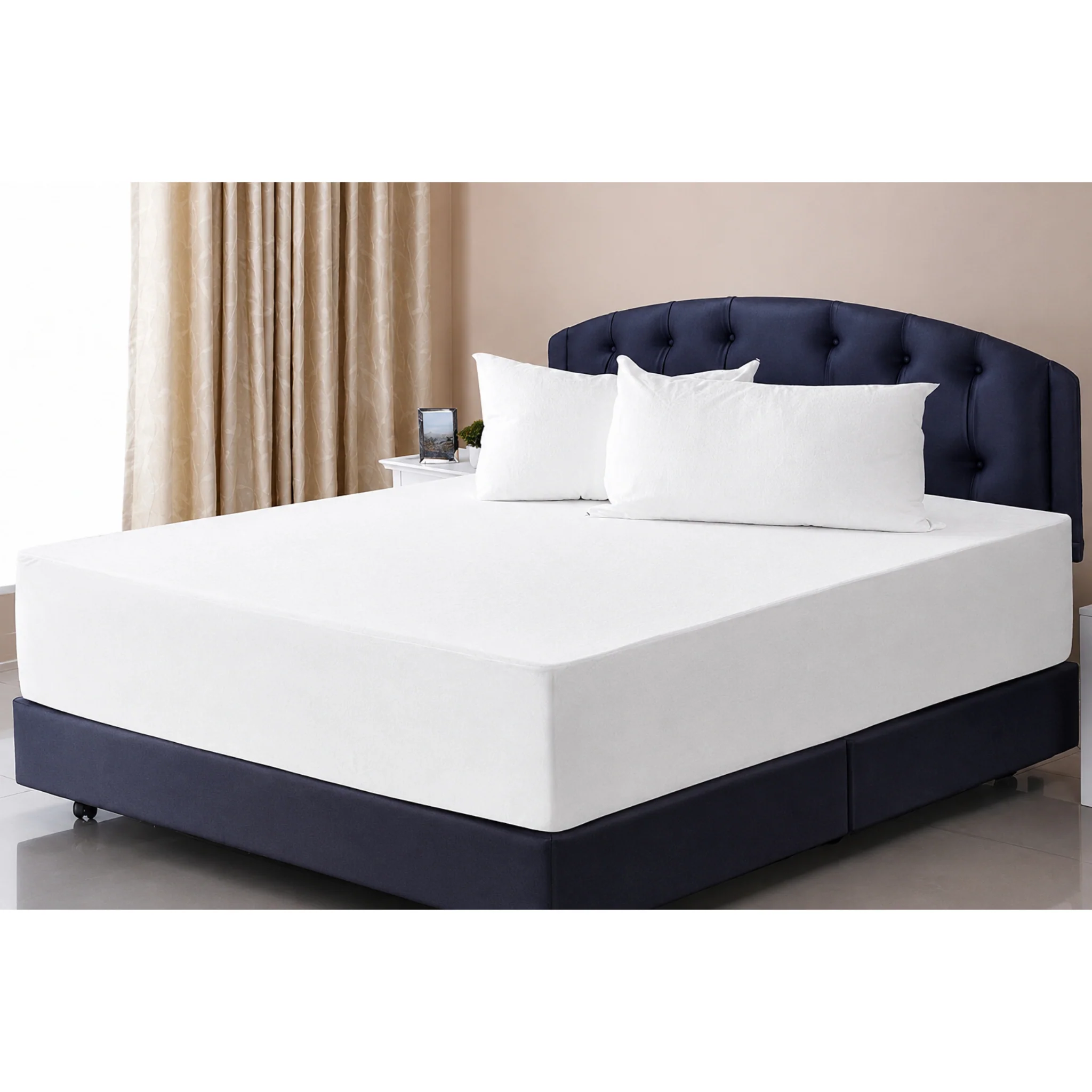 Premium Mattress Protector Waterproof White Knit Environmentally Friendly