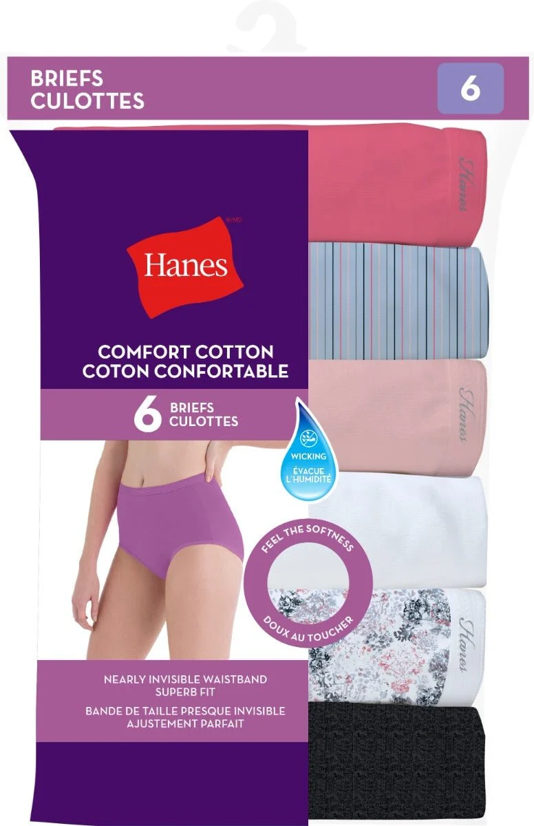 Original Hanes Cotton Assorted Briefs 6-Pack – H1400X Responsible