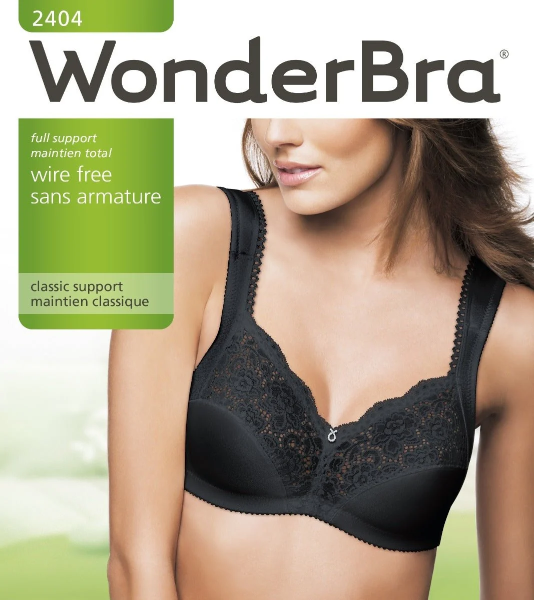Fine Crafted WonderBra- Wireless Full Support Bra Black – W2404 High-Quality
