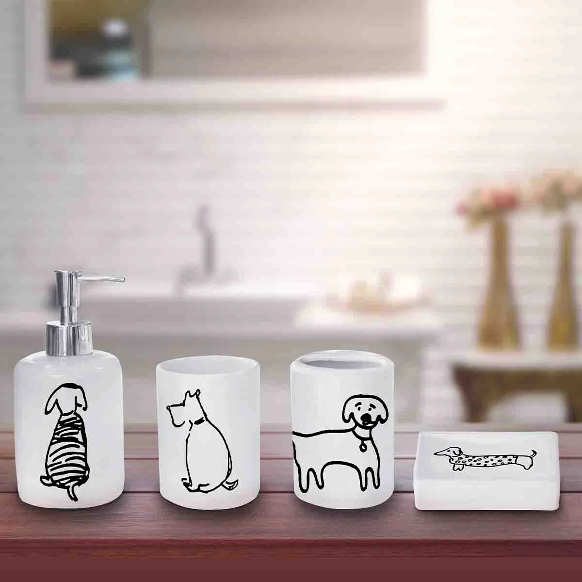 Convenient Lauren Taylor – 4pc Ceramic bathroom accessories Fine Crafted