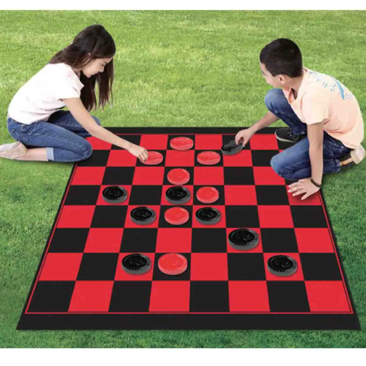 Trusted Outdoor Giant Chequers Mat 26 pieces Carefully Designed