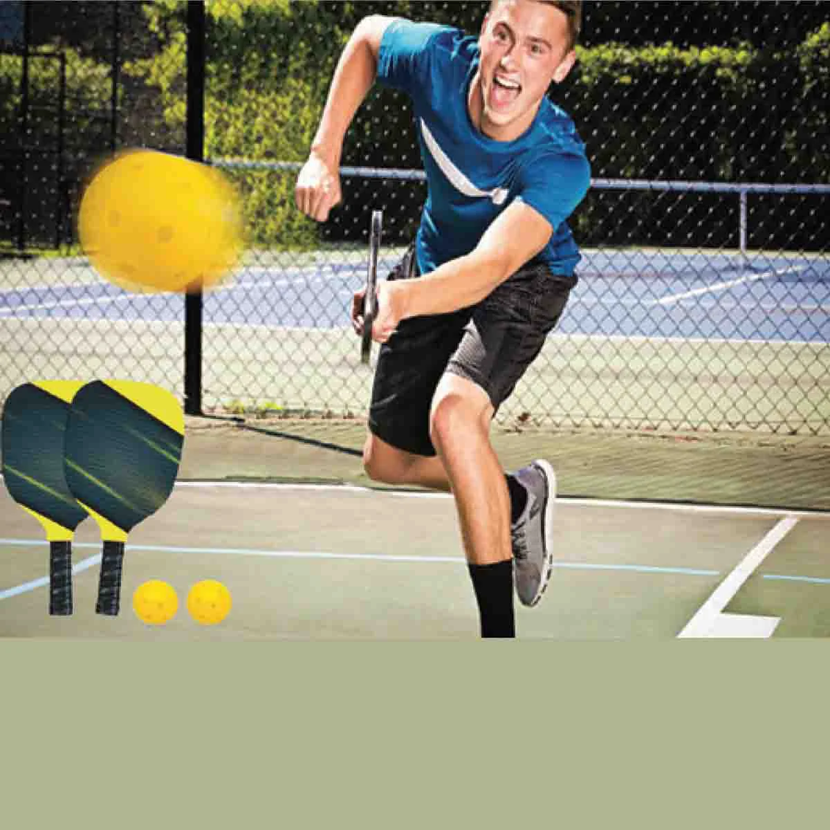 Elite Pickleball Two Rackets With 2 Balls Comfortable