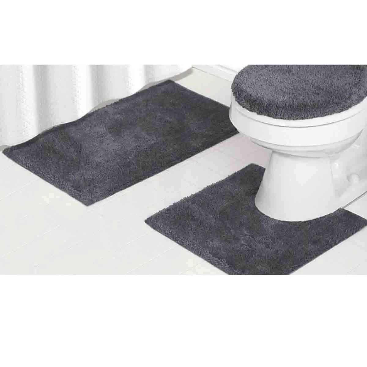 Fashionable LE SPA – 3pc Bath Mat Set With Latex Anti Slip Backing Elite