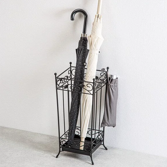 Original Design UMBRELLA STAND LEAVES 21 SQUARE-BK Elite