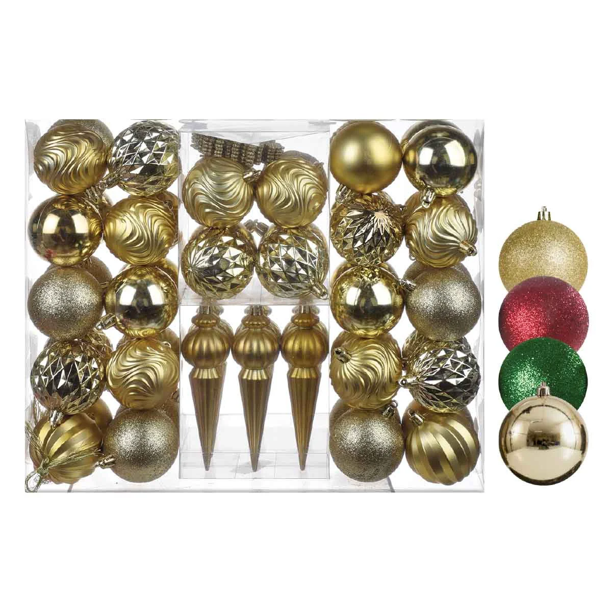 Elite Ornaments Balls – 60Pc. Secure