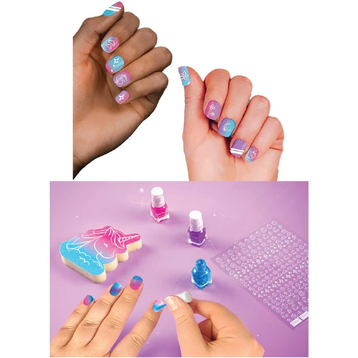 User-Friendly Angles Unicorn Nail Design Kit Environmentally Friendly