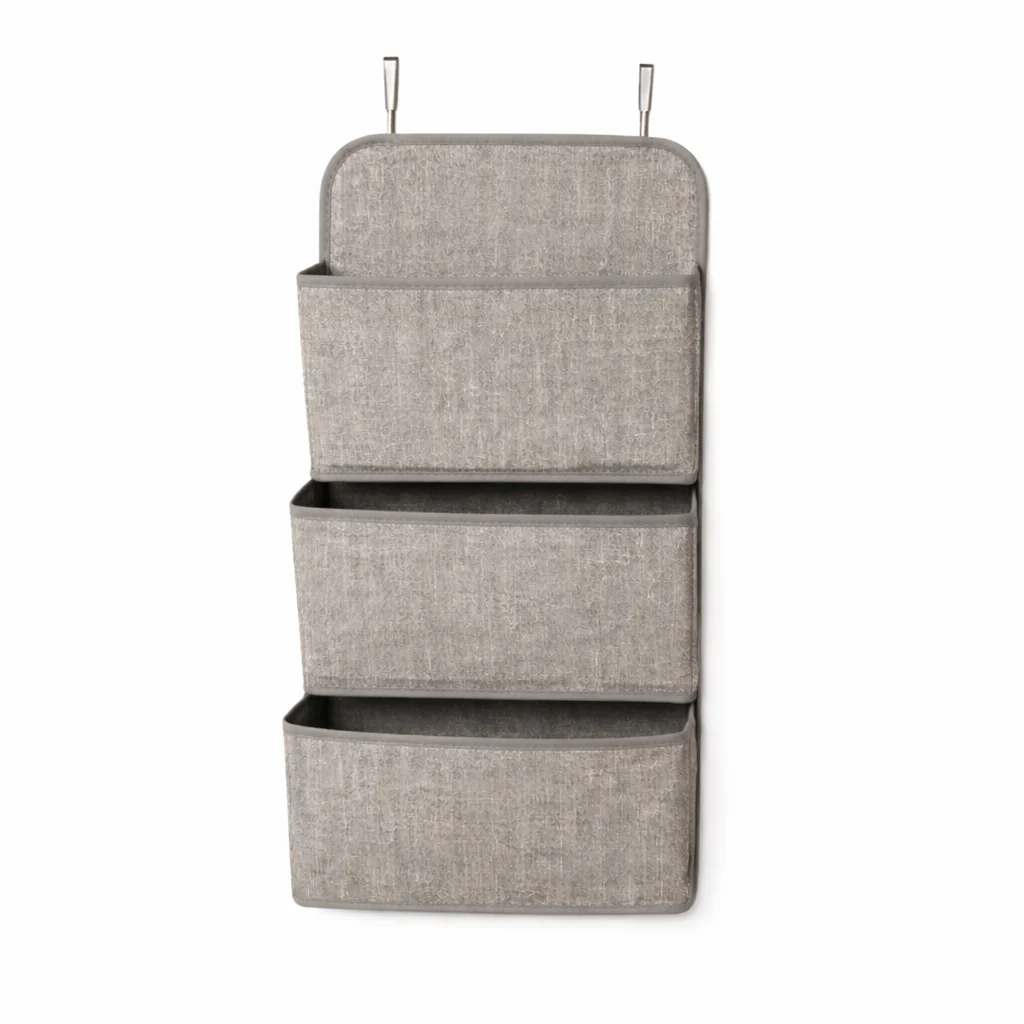 Certified Over-the-Door 3-Tier Storage Basket – Space-Saving Organizer Organic