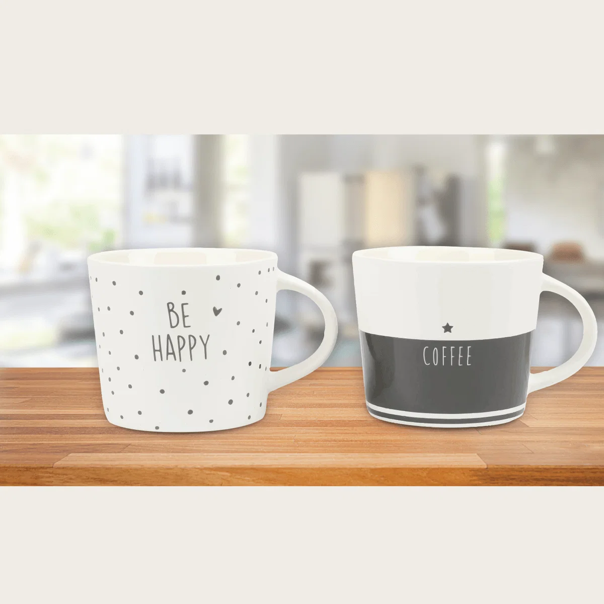 Optimized LAUREN TAYLOR – New Bone China Be Happy Printed Mug Pure