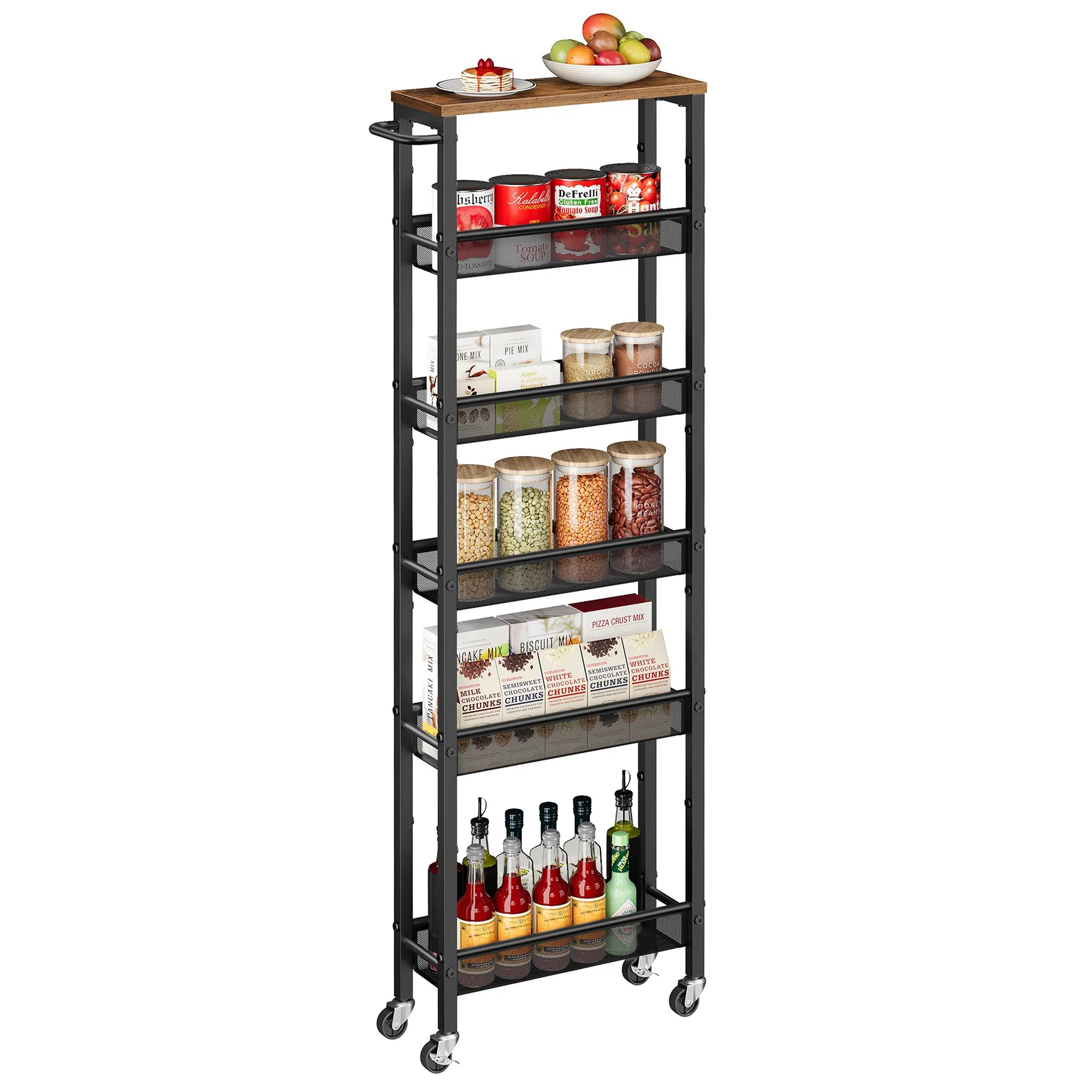 Premium VASAGLE VASAGLE Slim Storage Cart Minimalist