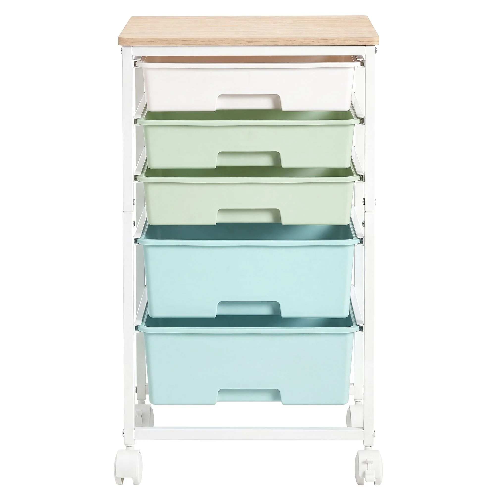 Classic VASAGLE VASAGLE Rolling Storage Cart Natural