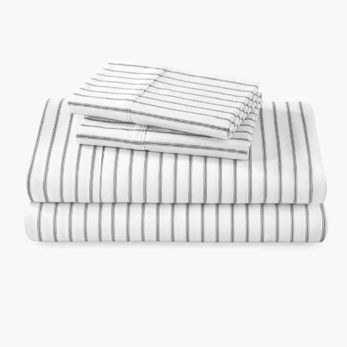 Powerful 6 pcs. Microfiber Sheet Set with Embroidered Pillowcases Fashionable