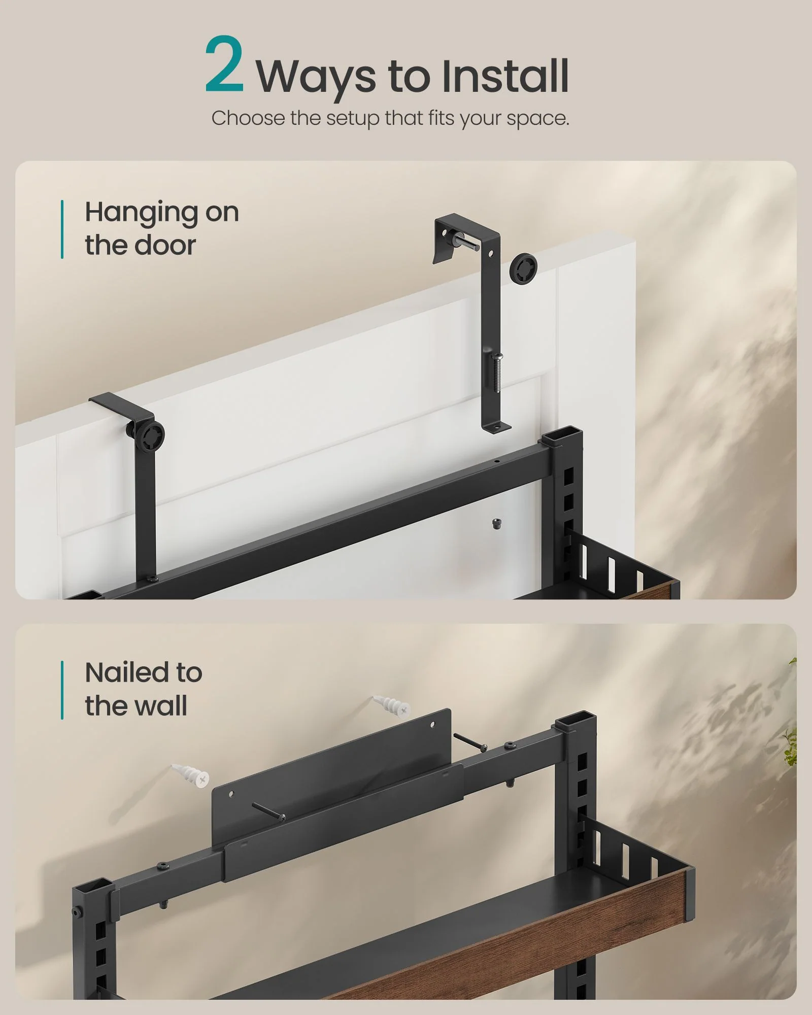 Innovative SONGMICS SONGMICS 8-Tier Over the Door Pantry Organizer Convenient