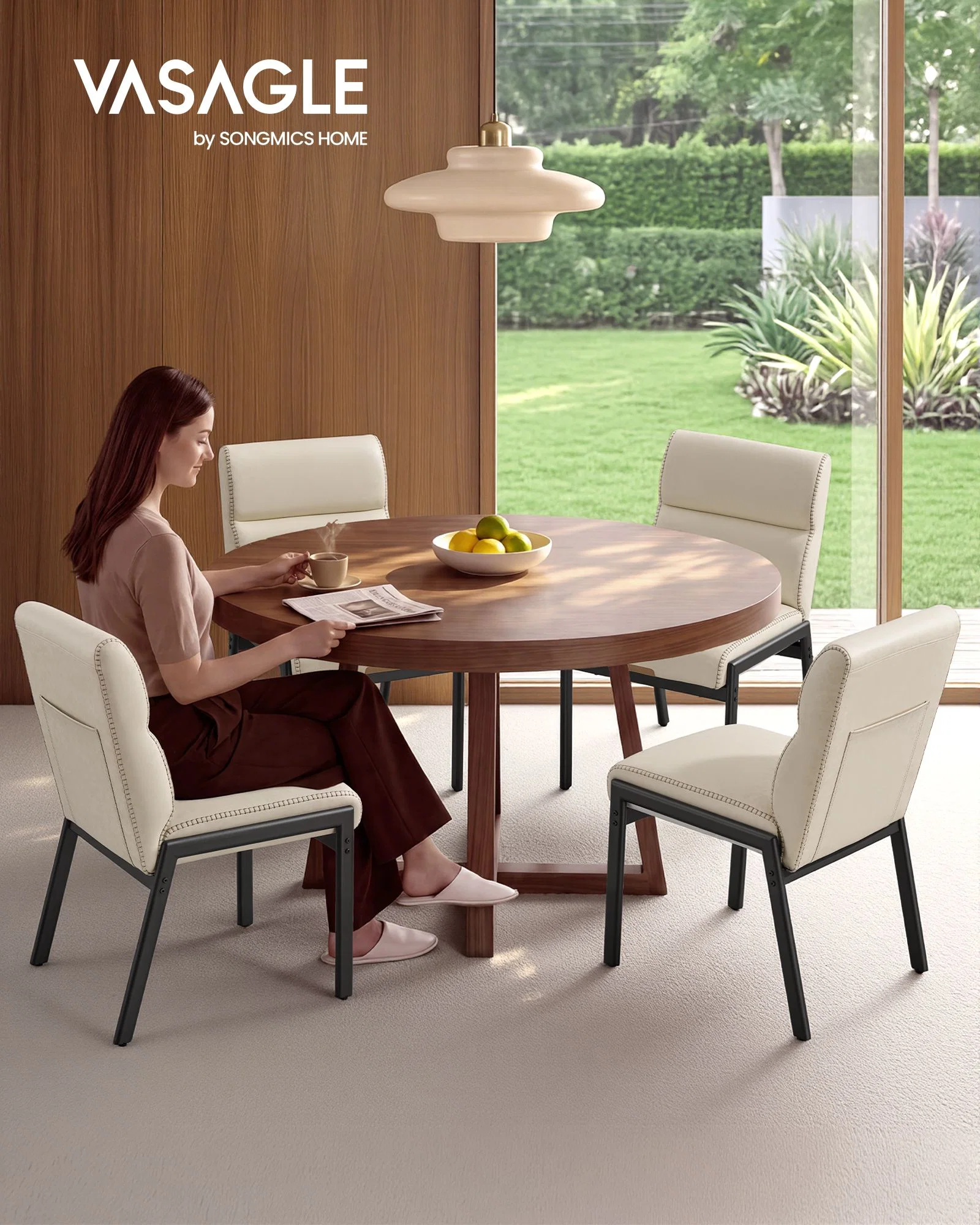 Premium VASAGLE VASAGLE Dining Chairs Set of 2 Carefully Designed
