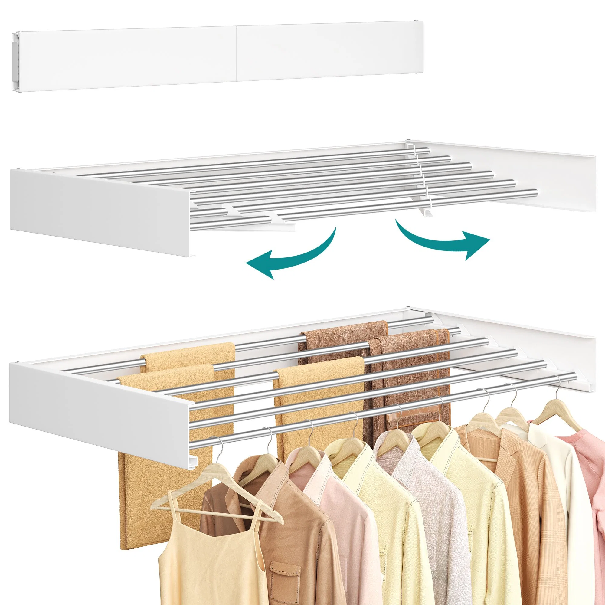 Smooth SONGMICS SONGMICS Wall Mounted Drying Rack Exclusive