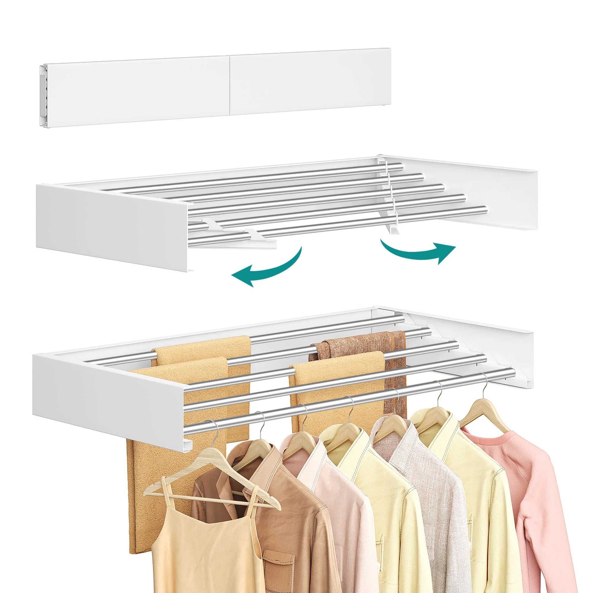 Certified SONGMICS SONGMICS Wall Mounted Drying Rack Top-Quality