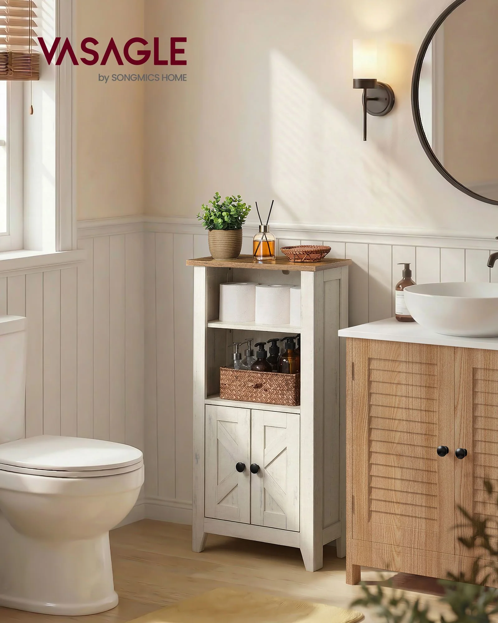 Traditional VASAGLE VASAGLE LIRY Collection – Storage Cabinet Environmentally Friendly