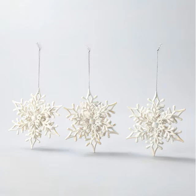 Certified CHIRSTMAS ORNAMENT S 3 110MM WHITE n4CB Natural