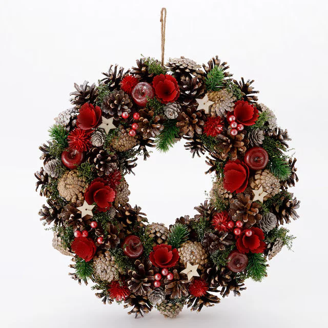 Breathable CHRISTMAS 39CM HANGING WREATH 23AFH029-39 n4LC Powerful