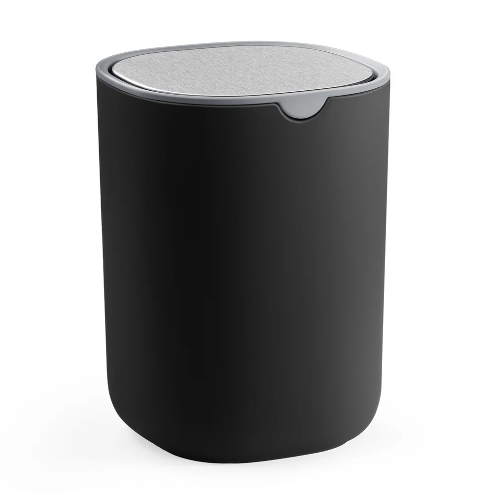 Reusable SONGMICS Mini desk trash can with lid stainless steel for office or car Solid