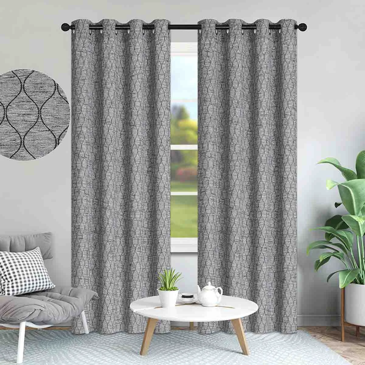 Premium 2pk Panels 52×84 Audrey Jacquard Texture High-Quality