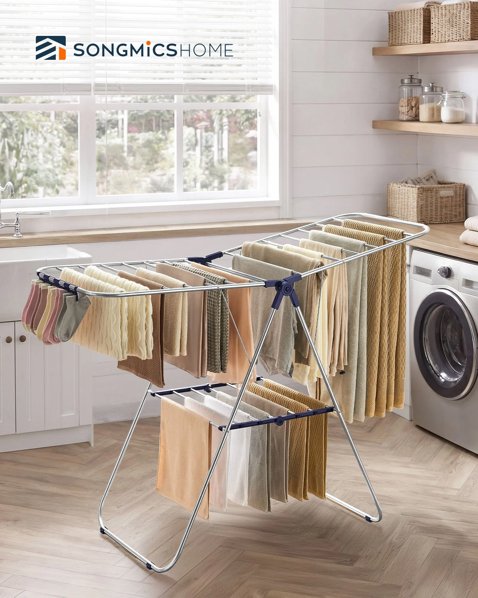 Eco-Friendly SONGMICS HOME SONGMICS HOME Clothes Drying Rack with Wings Exceptional