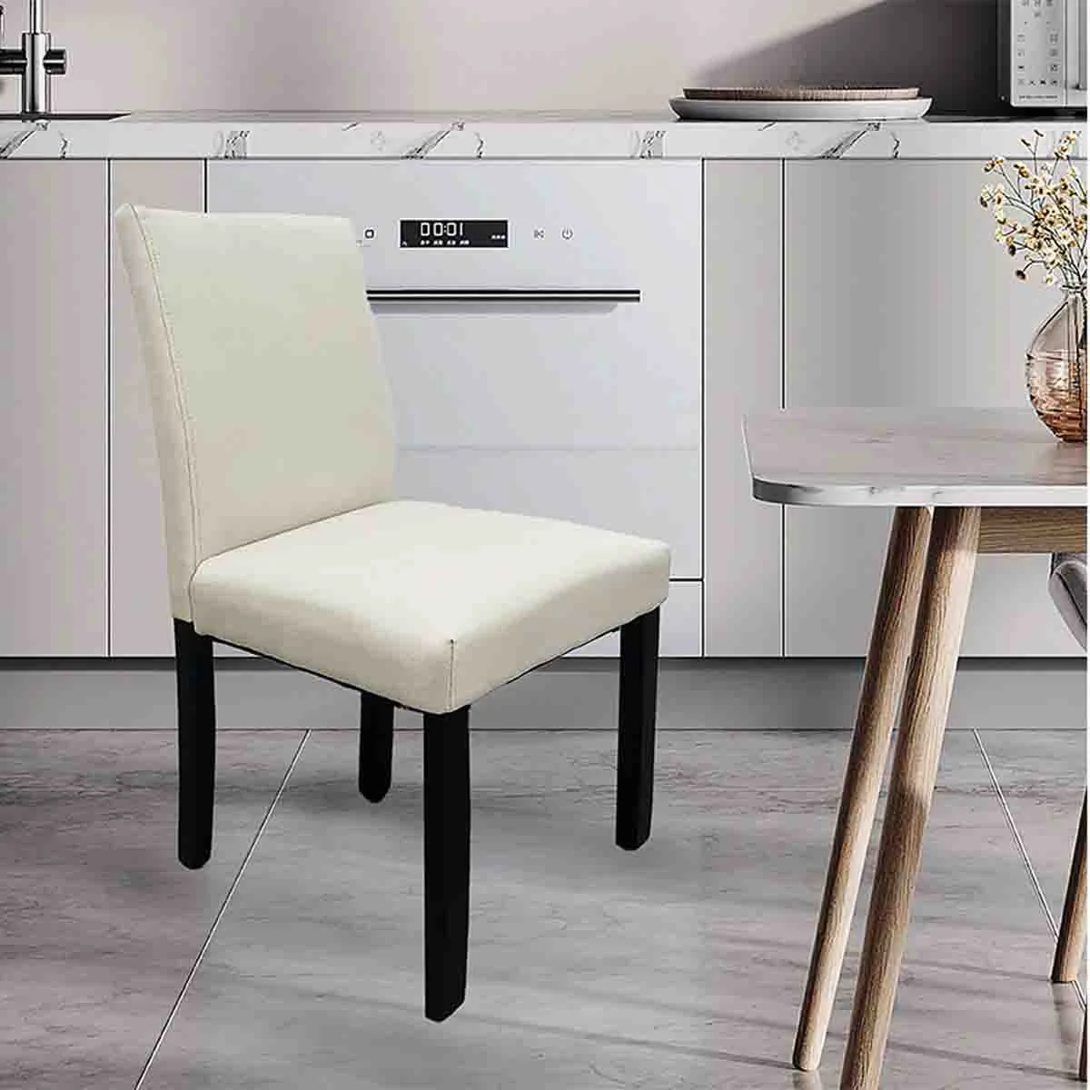 Excellent Atelier Du Nord – Benson Premium Linen Fabric Dining Chair Green