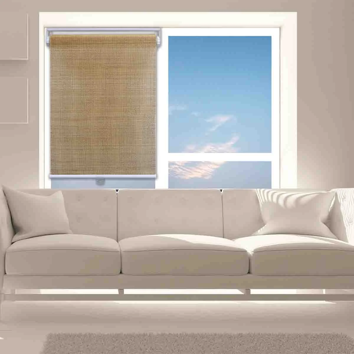 Healthy Lauren Taylor – Bamboo Cordless Roller Blind light brown High-Performance