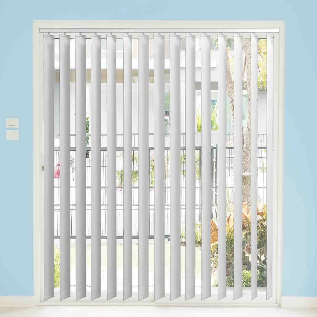 Quality Laurent Taylor – Vertical Cordless Blind With Fabric Vanes Practical