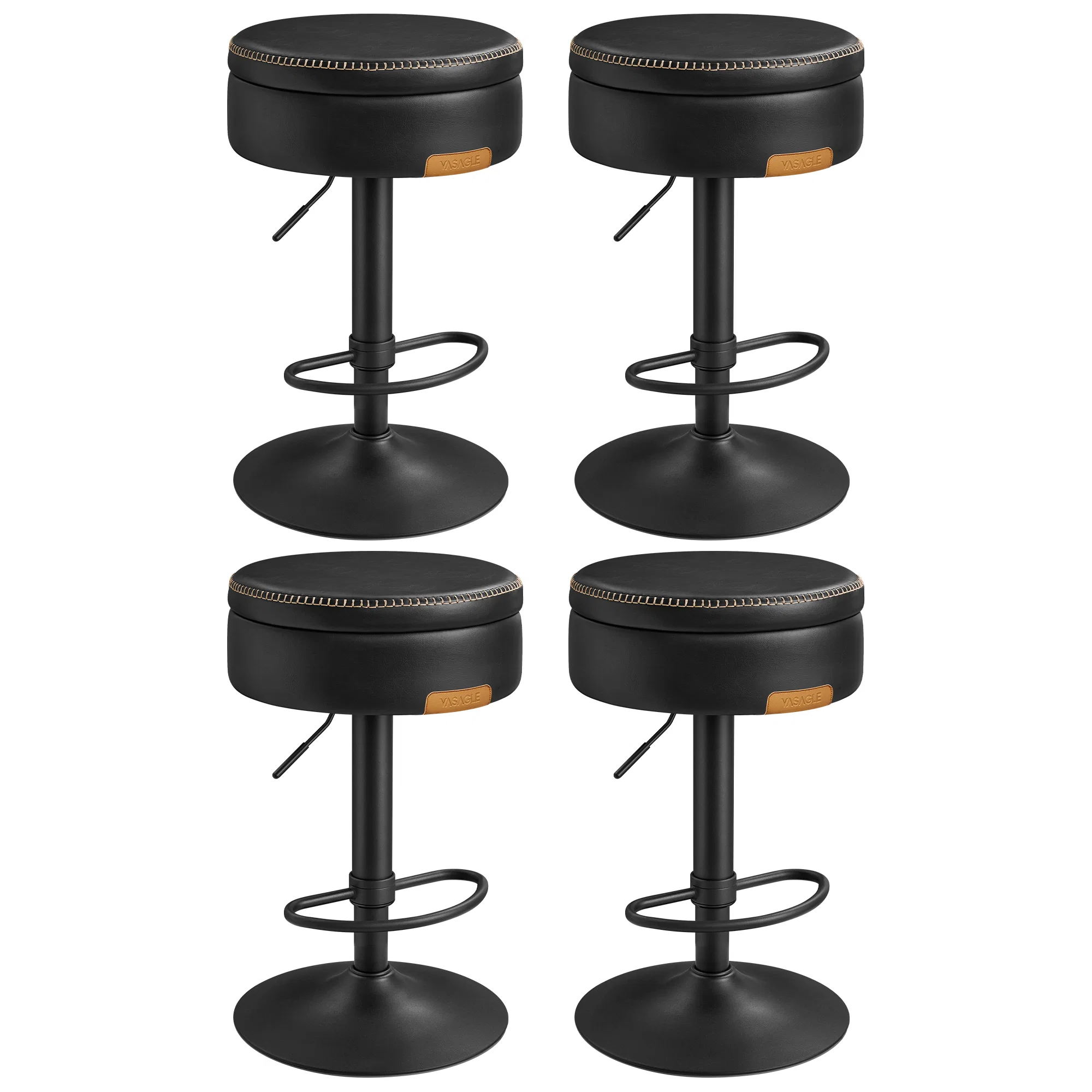 Sophisticated VASAGLE VASAGLE EKHO Collection – 360° Swivel Bar Stools Set of 4 Secure